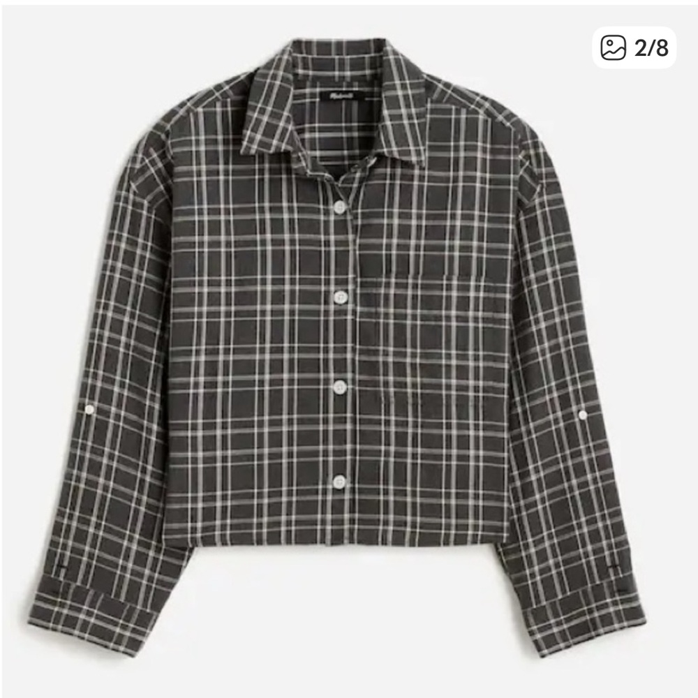 Madewell grey Plaid Button-Down Shirt